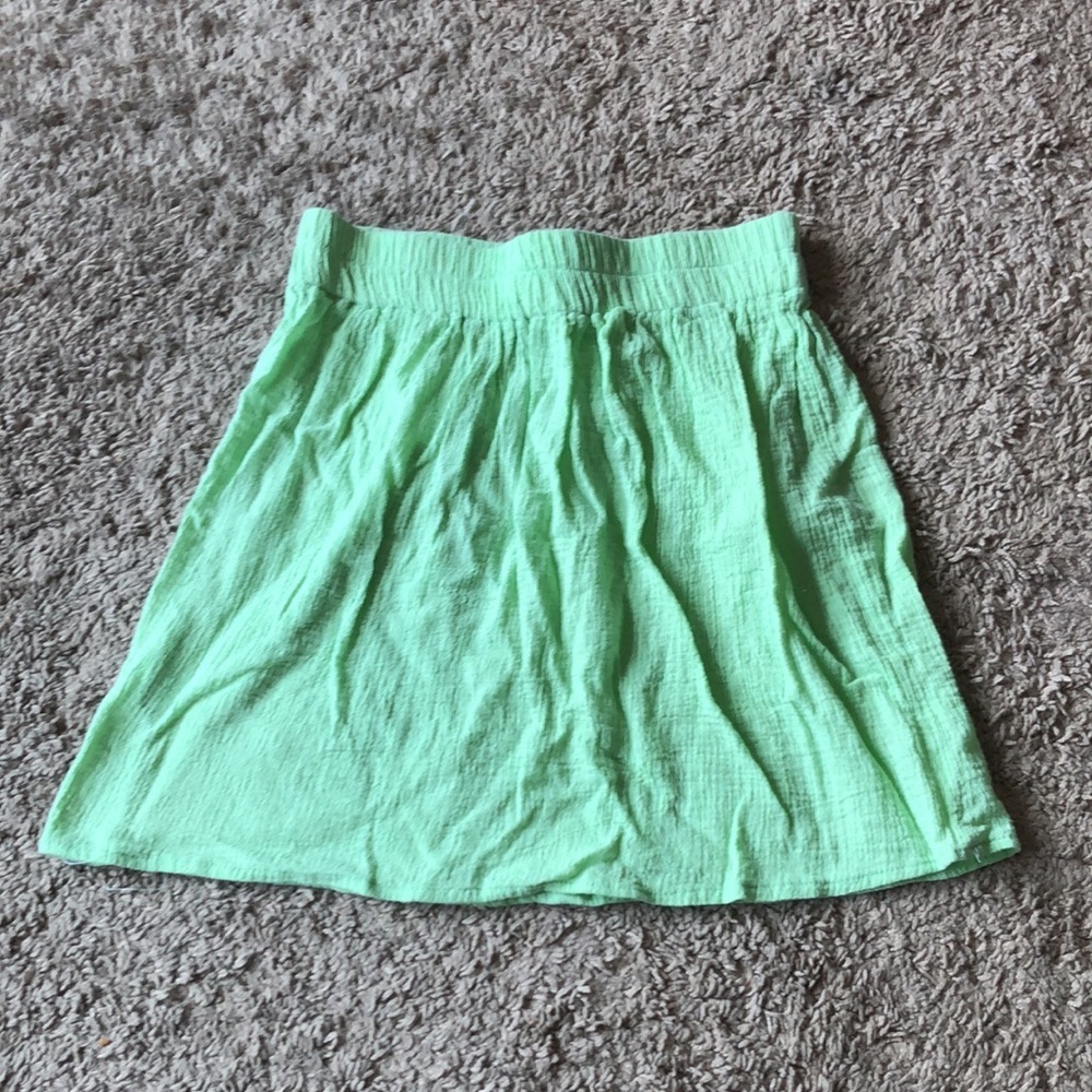 Urban Outfitters Renewal Green Gauze Mini Skirt